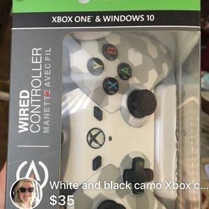 White & Black Camp Xbox controller NEW in box